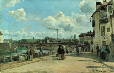 Ansicht von Pontoise: Quai au Pothuis, 1868